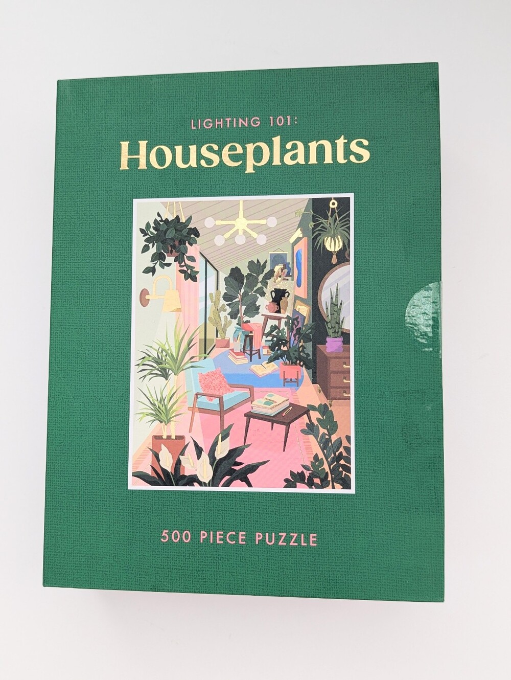 NEW Lighting 101: Houseplants 500-Piece Book Puzzle In Magnetic Keepsake Box